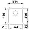 BLANCO SUBLINE 375-U ker. fekete