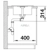 BLANCO FAVUM 45 S antracit exc.nélk