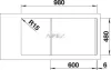 BLANCO DINAS XL 6S fényezett.r.m., 2 furat, exc