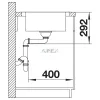 BLANCO DINAS XL 6S fényezett.r.m., 2 furat, exc