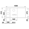 BLANCO AXIA III 6S bal kávé üveg t.