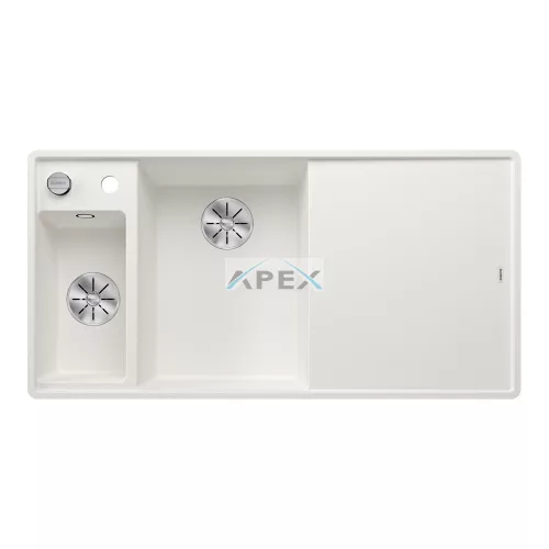 BLANCO AXIA III 6S-F bal fehér üveg t., SZINTBE ÉPÍTÉS