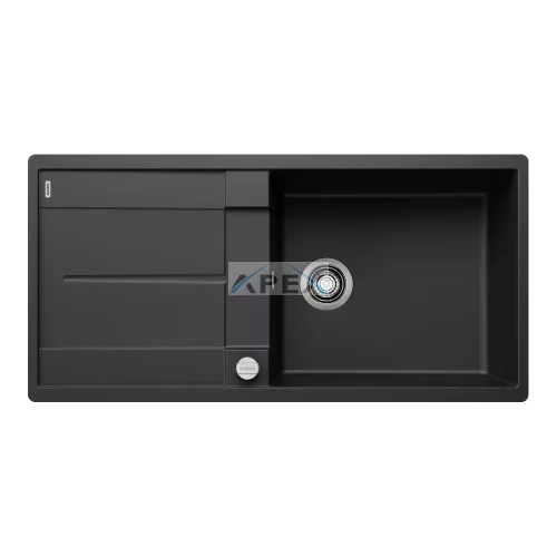 BLANCO METRA XL 6S-F fekete exc., SZINTBE ÉPÍTÉS