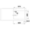 BLANCO SOLIS 340/180-IF b. exc.n. InFino