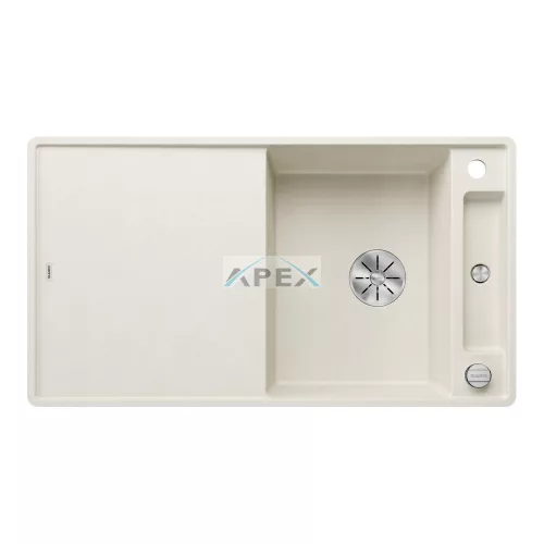 BLANCO AXIA III 5S-F törtfehér üveg tart., SZINTBE ÉPÍTÉS