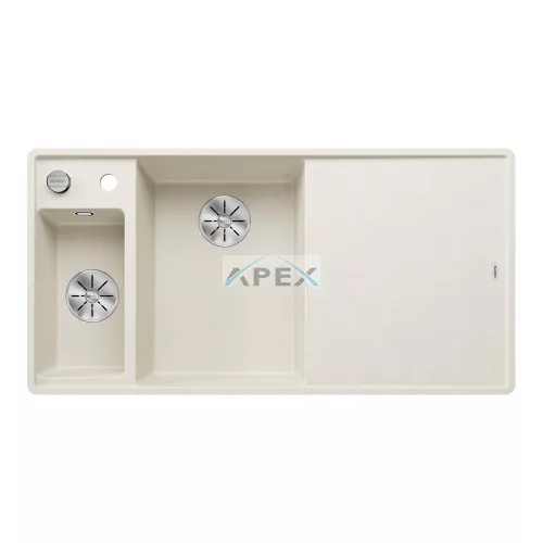 BLANCO AXIA III 6S-F bal törtfehér fa tart., SZINTBE ÉPÍTÉS