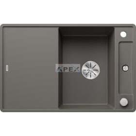   BLANCO AXIA III 45S-F vulkánszürke üveg tart., SZINTBE ÉPÍTÉS