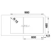 BLANCO ADIRA XL 6S antracit tart., exc.