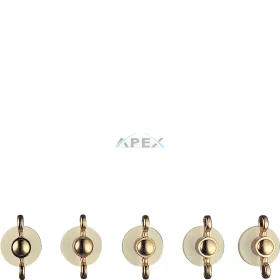  SMEG VEZÉRLŐGOMB KÉSZLET, Colonial design, 5 db, üveges gáz főzőlaphoz, bézs/arany