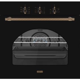   EVIDO RUSTIC-O 60A légkeveréses sütő, grill ,analóg,antracit/bronz