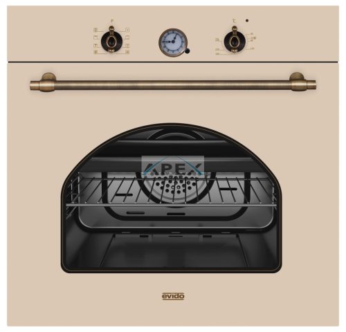 EVIDO RUSTIC-O 6AC légkeveréses sütő,analóg,bézs/bronz