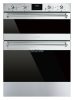 SMEG DUPLA HŐLÉGKEVERÉSES SÜTŐ, Classica design, 60x88 cm, ES LCD, pult alá építhető, inox
