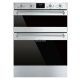 SMEG DUPLA HŐLÉGKEVERÉSES SÜTŐ, Classica design, 60x88 cm, ES LCD, pult alá építhető, inox