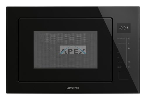 SMEG BEÉPÍTHETŐ MIKROHULLÁMÚ SÜTŐ, Universal design, 25 liter, érintőszenzor, fekete üveg