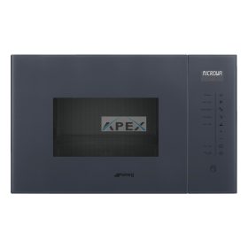   SMEG MIKROHULLÁMÚ SÜTŐ, Linea design, beépíthető, 25 liter, neptune szürke üveg