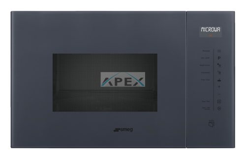 SMEG MIKROHULLÁMÚ SÜTŐ, Linea design, beépíthető, 25 liter, neptune szürke üveg