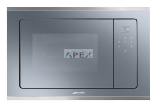 SMEG MIKROHULLÁMÚ SÜTŐ,Selezione,beépíthető,20 liter,5 funkció,TFT kij,full touch,forgótányér,ezüst üveg