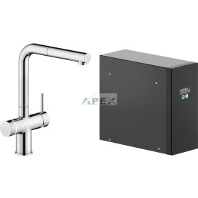   NOBILI LV0K117-EFRCR NOBILI SORGENTE FRIZZA csaptelep, króm, kihúzható fejjel, hűtő és szódakészítő rendszerrel