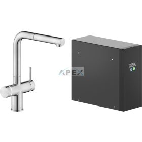   NOBILI LV0K117-EFRIX NOBILI SORGENTE FRIZZA csaptelep, inox, kihúzható fejjel, hűtő és szódakészítő rendszerrel