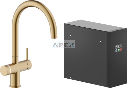 NOBILI LV0K133-AIOGTP NOBILI SORGENTE FRIZZA & BOLLE csaptelep, ambra PVD, ALL-IN-ONE rendszerrel