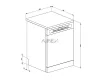 SMEG SZABADONÁLLÓ MOSOGATÓGÉP, 60cm, 14 teríték, 10+1 funkció, 7 hőmérséklet, inox