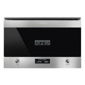   SMEG MIKROHULLÁMÚ SÜTŐ, Classic design, beépíthető, 22 liter, inox