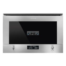   SMEG MIKROHULLÁMÚ SÜTŐ, Selezione design, beépíthető, 22 liter, 6 funkció, inox