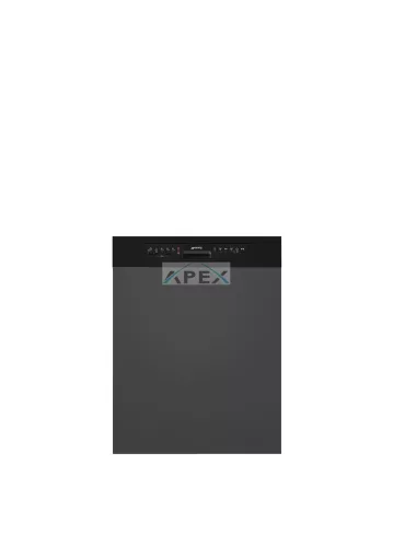SMEG BEÉPÍTHETŐ MOSOGATÓGÉP, félintegrált, 60 cm, 13 teríték, 5 funkció, 3 hőmérséklet, fekete panel