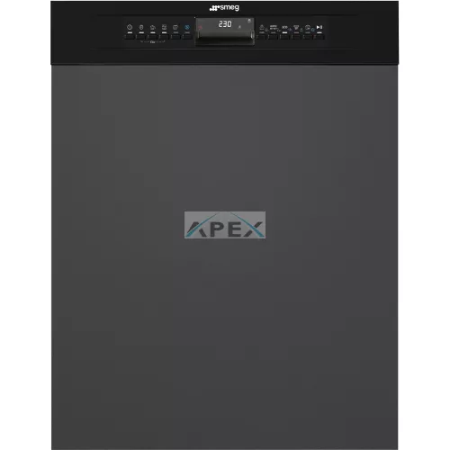 SMEG BEÉPÍTHETŐ MOSOGATÓGÉP, félintegrált, 60 cm, 13 teríték, 10+1 funkció, 7 hőmérséklet, fekete panel