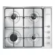 SMEG GÁZ FŐZŐLAP, Contemporary design, 60 cm, 4 gázégő, zománcozott edénytartók, szálcsiszolt rozsdamentes acél