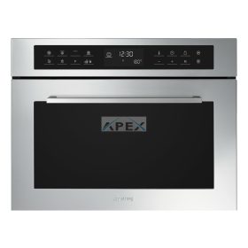   SMEG KOMPAKT KOMBINÁLT MIKROHULLÁMÚ SÜTŐ, Selezione design, 45 cm, ES LCD, inox