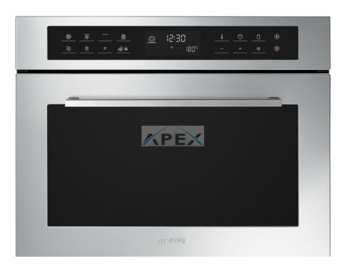 SMEG KOMPAKT KOMBINÁLT MIKROHULLÁMÚ SÜTŐ, Selezione design, 45 cm, ES LCD, inox