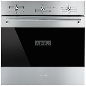   SMEG LÉGKEVERÉSES SÜTŐ, Classica design, 60 cm, analóg, inox