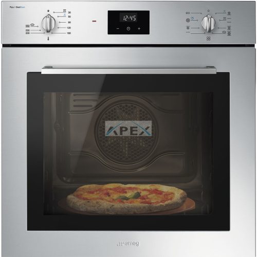 SMEG HŐLÉGKEVERÉSES SÜTŐ, Selezione design, 60 cm, ES LCD, Pizza, inox