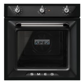   SMEG LÉGKEVERÉSES SÜTŐ, Victoria design, 60 cm, analóg, fekete