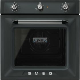   SMEG LÉGKEVERÉSES SÜTŐ, Victoria design, 60 cm, analóg, matt fekete
