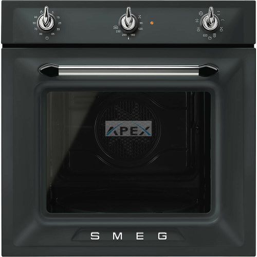 SMEG LÉGKEVERÉSES SÜTŐ, Victoria design, 60 cm, analóg, matt fekete