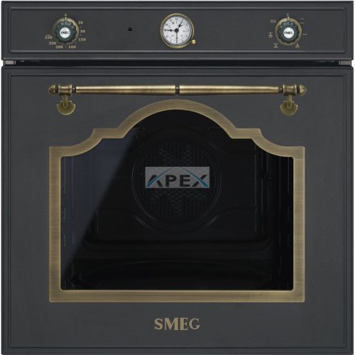 SMEG LÉGKEVERÉSES SÜTŐ, Cortina design, 60 cm, analóg, antracit