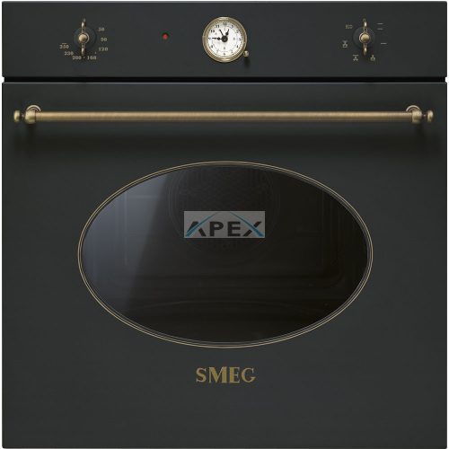 SMEG HŐLÉGKEVERÉSES SÜTŐ, Colonial design, 60 cm, analóg, antracit