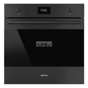   SMEG PIROLITIKUS HŐLÉGKEVERÉSES SÜTŐ, Classicaa design, 60 cm, CS LCD, matt fekete