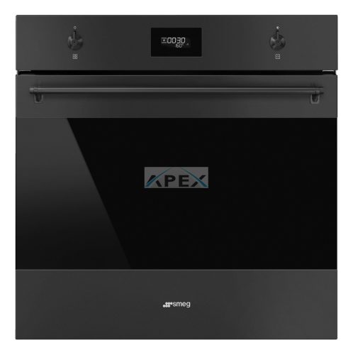 SMEG PIROLITIKUS HŐLÉGKEVERÉSES SÜTŐ, Classicaa design, 60 cm, CS LCD, matt fekete