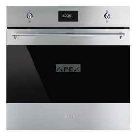   SMEG PIROLITIKUS HŐLÉGKEVERÉSES SÜTŐ, Classica design, 60 cm, CS LCD, inox