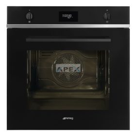   SMEG PIROLITIKUS HŐLÉGKEVERÉSES SÜTŐ, Selezione design, 60 cm, CS LCD, fekete üveg