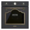 SMEG PIROLITIKUS HŐLÉGKEVERÉSES SÜTŐ, Cortina design, 60 cm, analóg, antracit