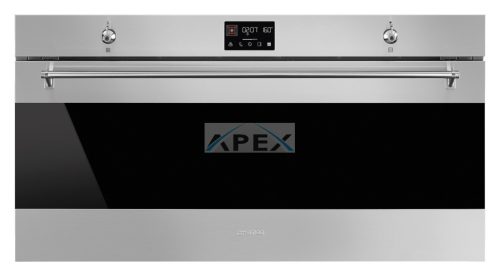 SMEG HŐLÉGKEVERÉSES SÜTŐ, Classica design, 90x47,5 cm, ES LCD, inox