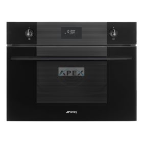   SMEG KOMPAKT MIKROHULLÁMÚ SÜTŐ, Linea design, Galileo, 45 cm, CS LCD, mélyfekete üveg