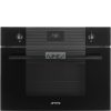 SMEG KOMPAKT KOMBINÁLT MIKROHULLÁMÚ SÜTŐ, Linea design, Galileo, 45 cm, CS LCD, mélyfekete üveg