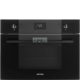 SMEG KOMPAKT KOMBINÁLT MIKROHULLÁMÚ SÜTŐ, Linea design, Galileo, 45 cm, CS LCD, mélyfekete üveg