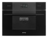 SMEG KOMPAKT KOMBINÁLT MIKROHULLÁMÚ SÜTŐ, Linea design, Galileo, 45 cm, ES LCD, mélyfekete üveg