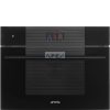 SMEG KOMPAKT KOMBINÁLT GŐZSÜTŐ, Linea design, Galileo, 45 cm, TFT, mélyfekete üveg